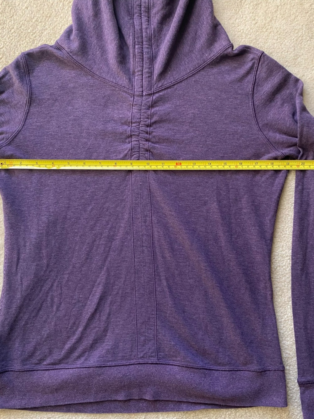 Lululemon Reversible Sweatshirt Pullover Women's Size 10 Purple Striped Cinch - Picture 6 of 9